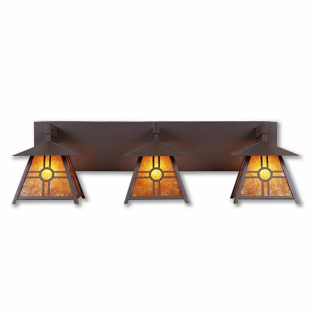 Smoky Mountain-Southview Three Light Bath Vanity Light in Rustic Brown