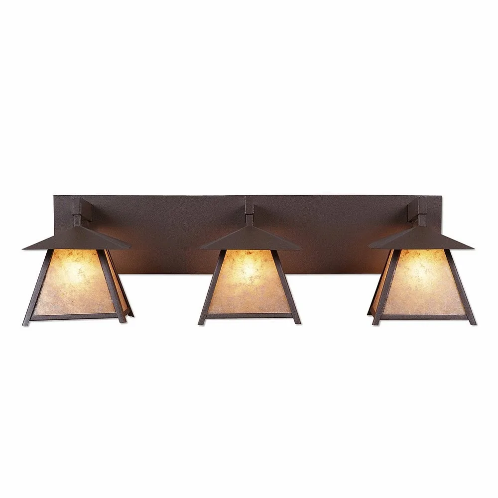 Smoky Mountain-Northrim Three Light Bath Vanity Light in Rustic Brown