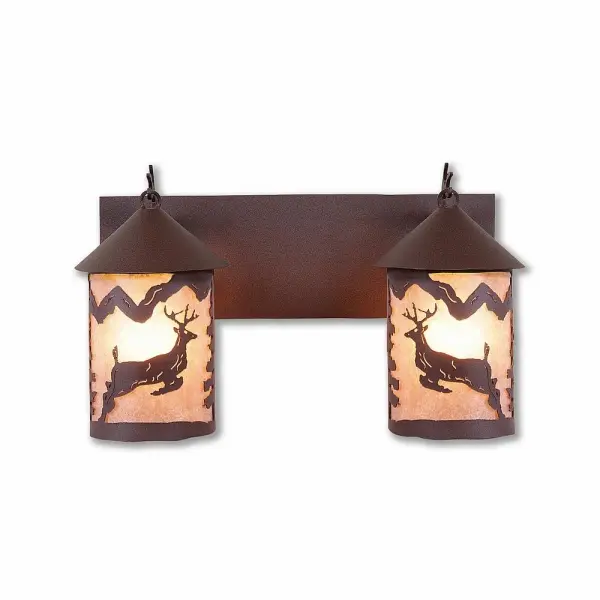 Cascade-Valley Deer Two Light Bath Vanity Light