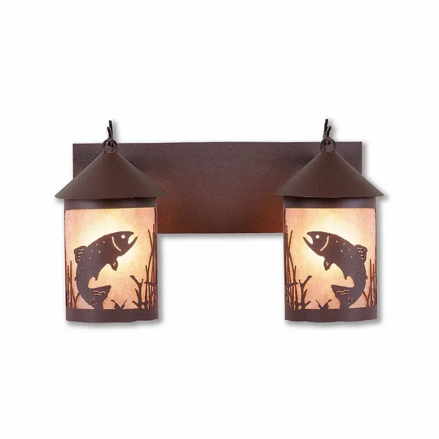 Cascade Trout Two Light Bath Vanity Light