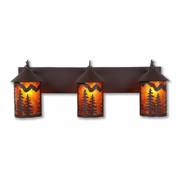 Cascade Spruce Tree 3-Light Bath Vanity Light