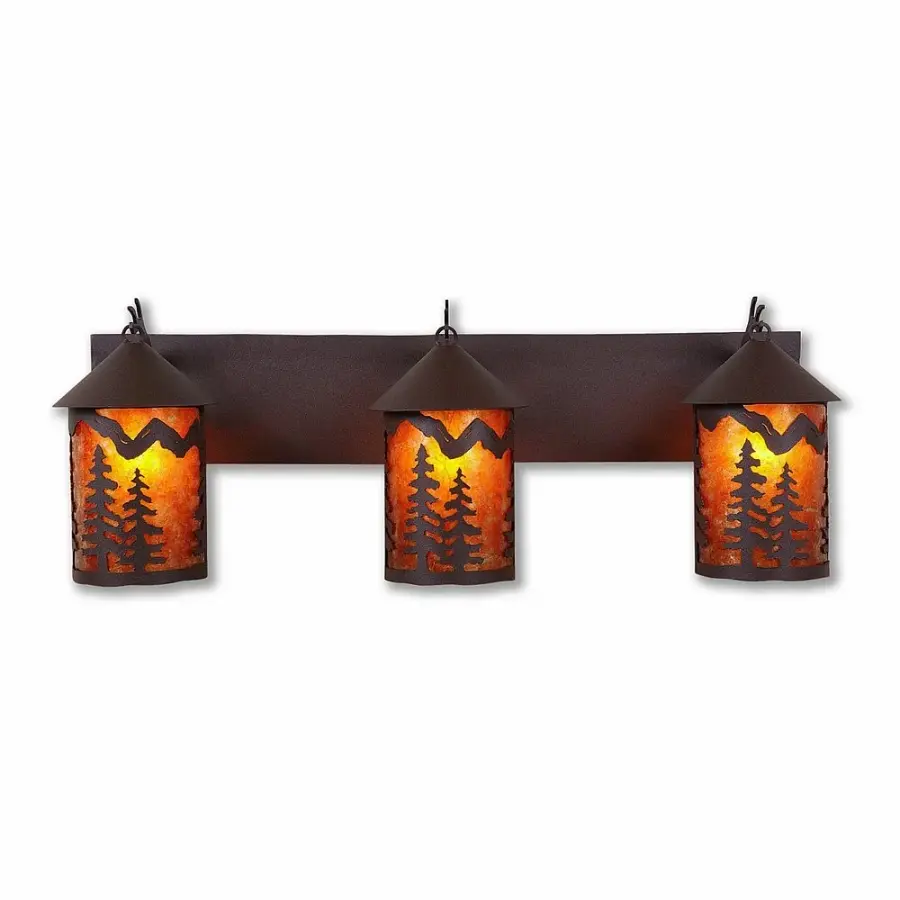 Cascade Spruce Tree 3-Light Bath Vanity Light
