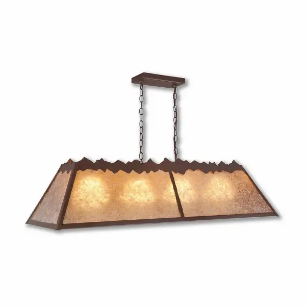Rocky Mountain Rustic Plain 4-Light Island Chandelier