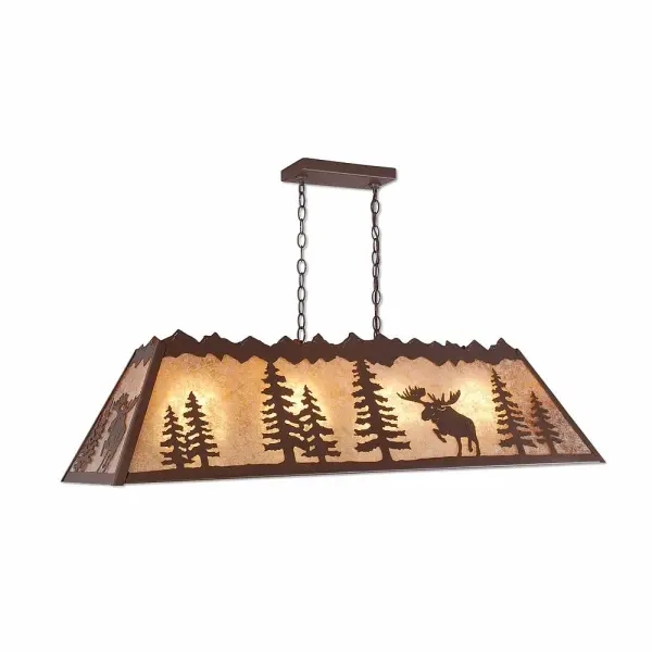 Rocky Mountain Alaska Moose 4-Light Island Chandelier
