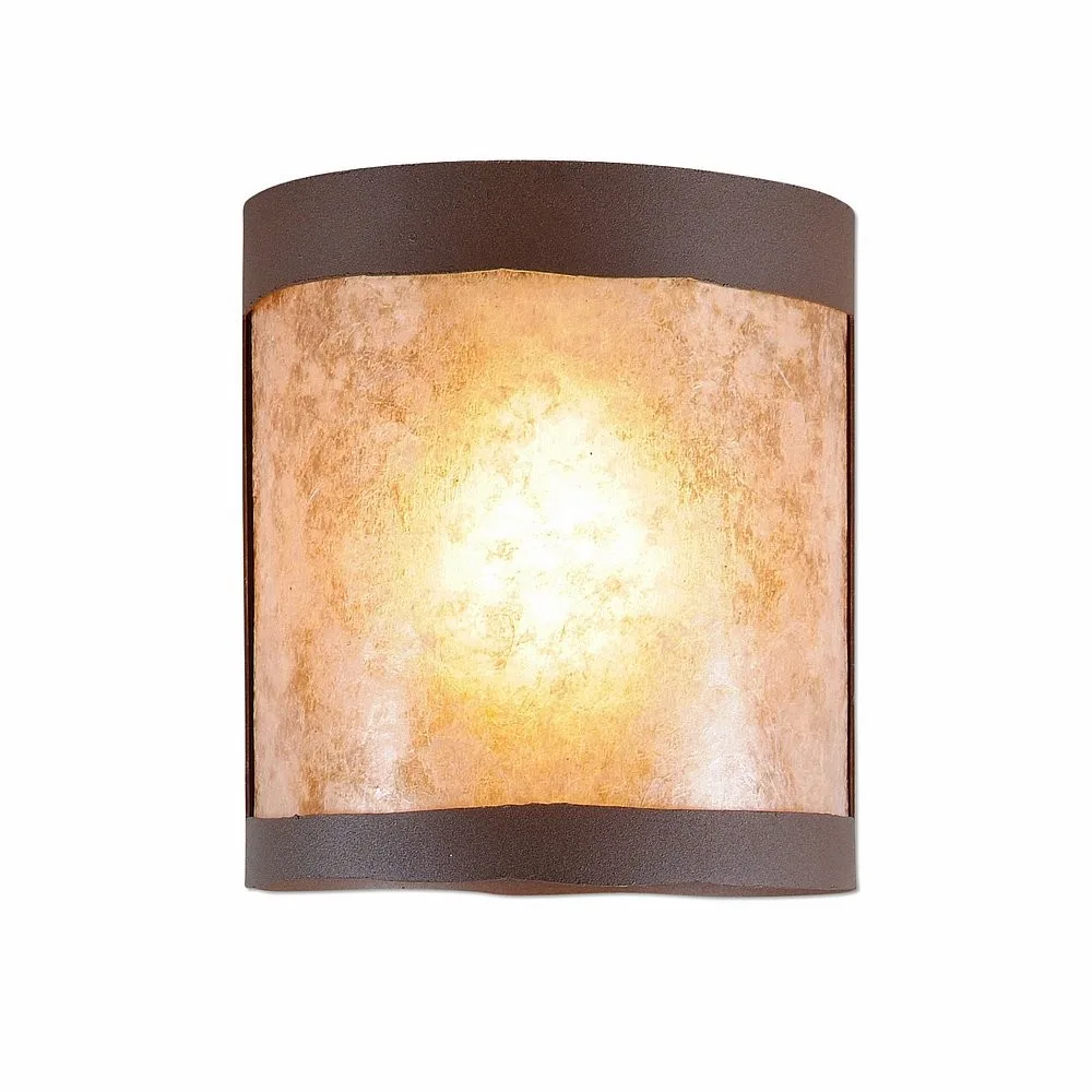 Kincaid-Rustic Plain One Light Semi Flush Mount in Rustic Brown