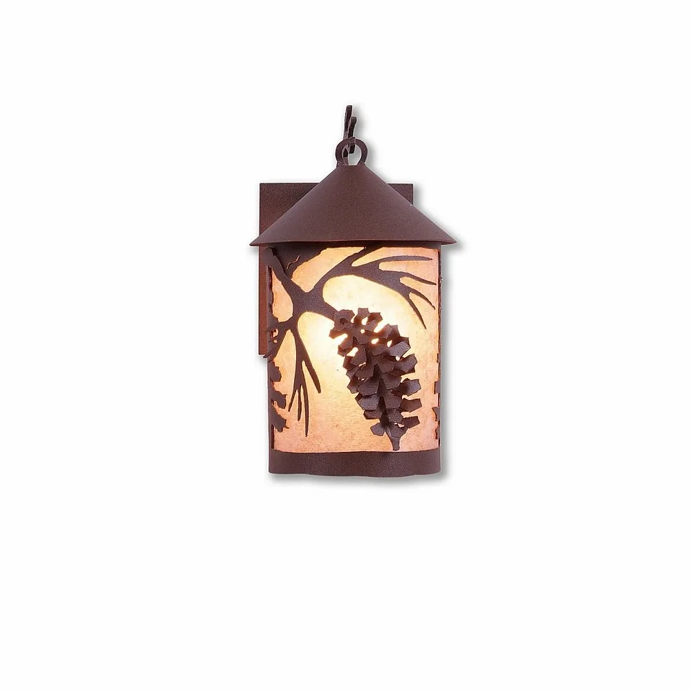 Cascade Lantern-Spruce Cone One Light Wall Sconce in Rustic Brown