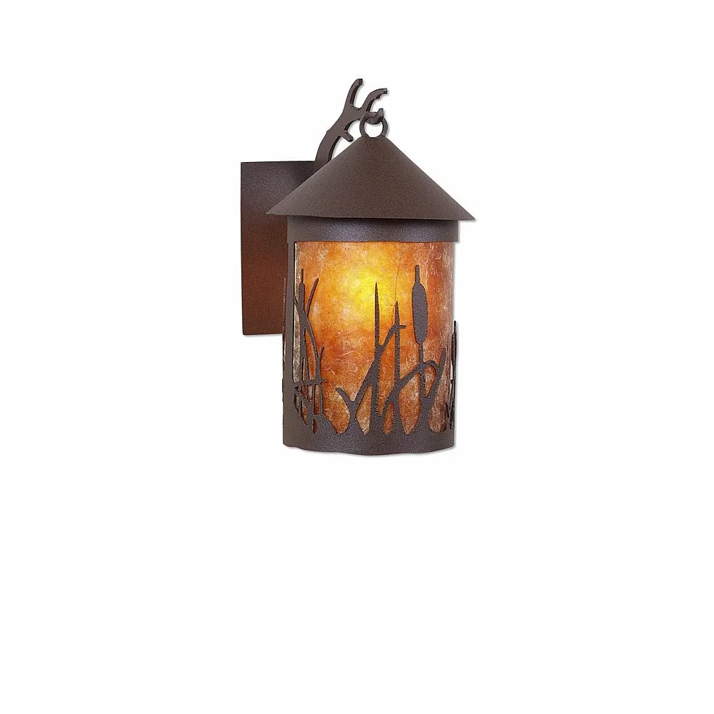 Cascade Lantern-Cattails One Light Wall Sconce in Rustic Brown