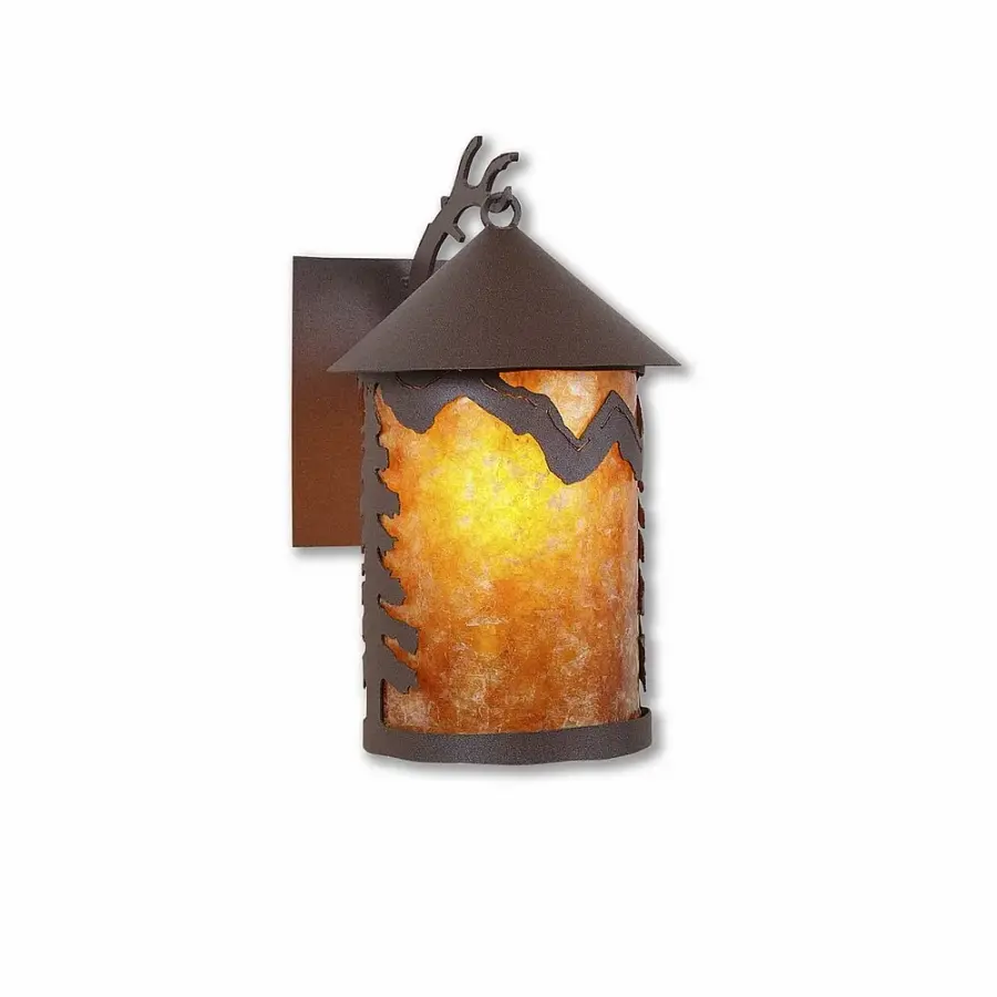 Cascade Lantern Rustic Plain One Light Wall Sconce