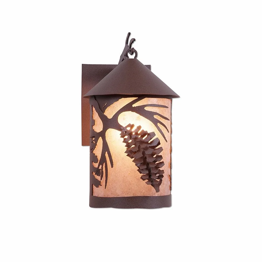 Cascade Lantern-Spruce Cone One Light Wall Sconce in Rustic Brown