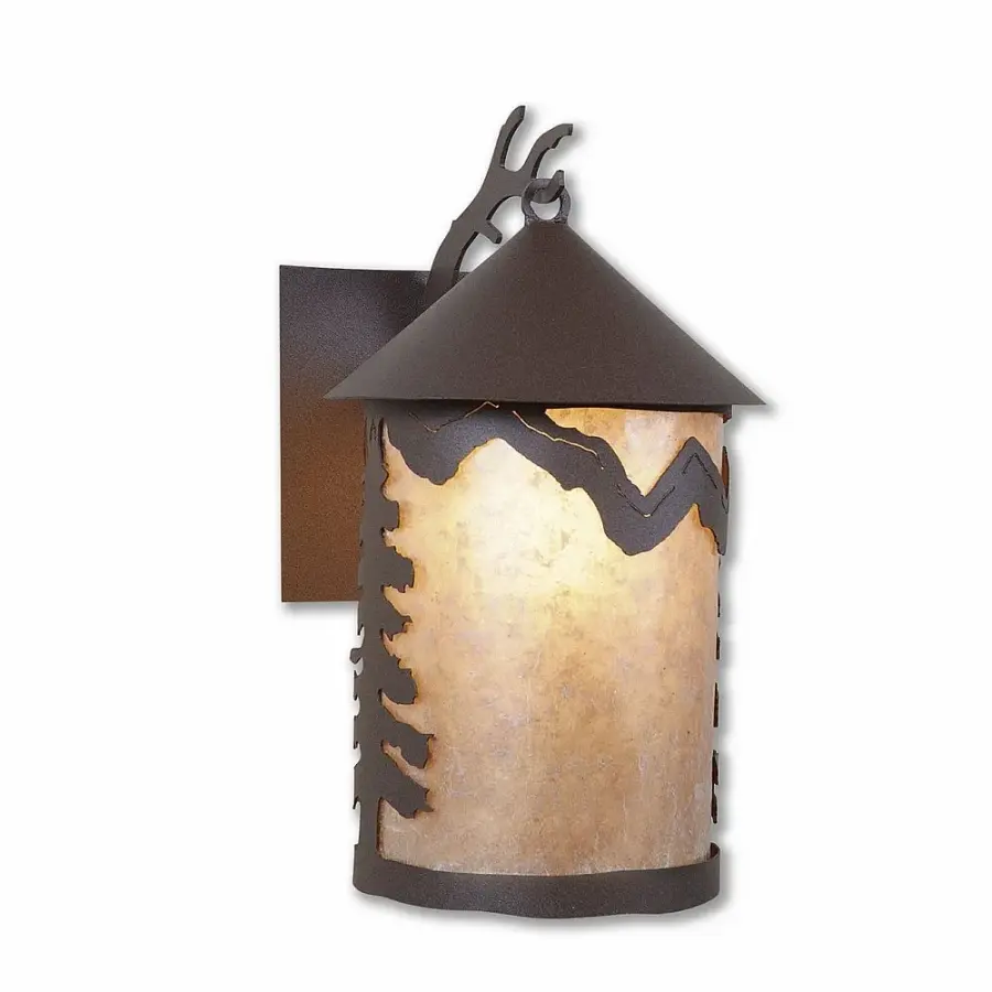 Cascade Lantern Rustic Plain One Light Wall Sconce