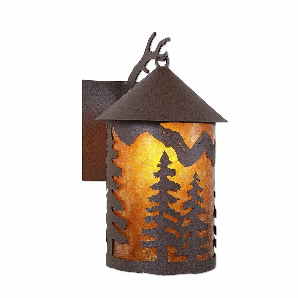 Cascade Lantern-Spruce Tree One Light Wall Sconce in Rustic Brown