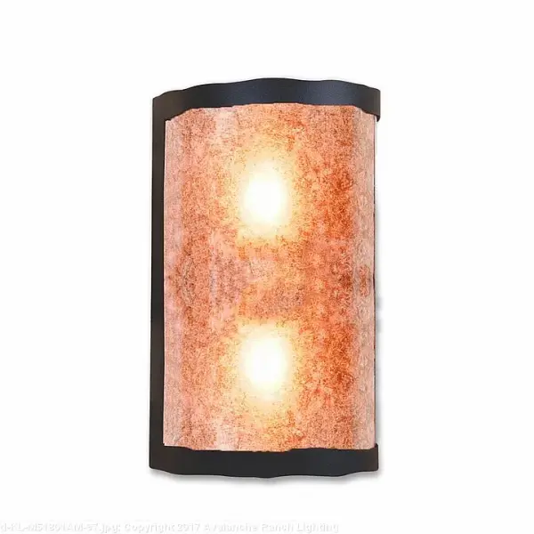 Cascade Rustic Plain One Light Wall Sconce in Black Iron