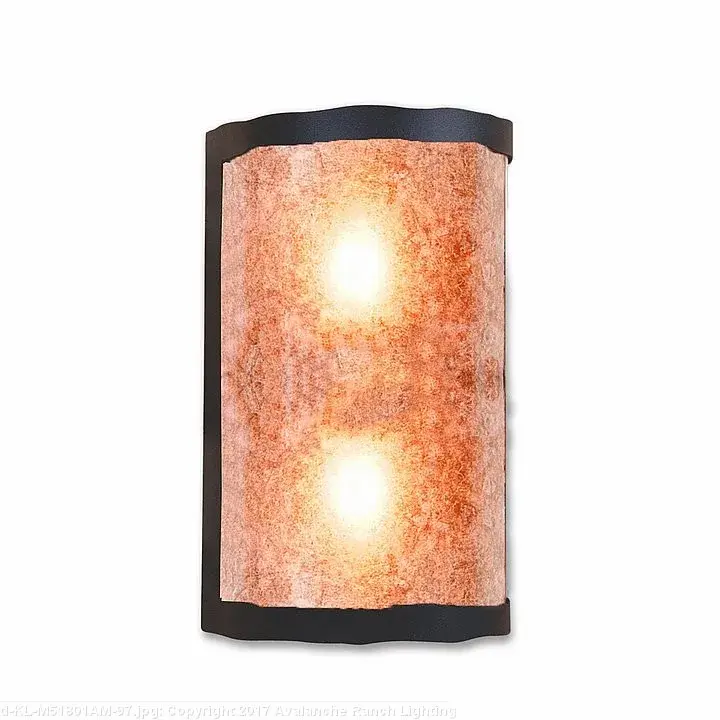 Cascade Rustic Plain One Light Wall Sconce in Black Iron
