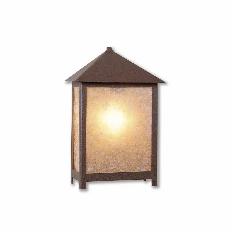 Hudson Rustic Plain One Light Wall Sconce in Rustic Brown