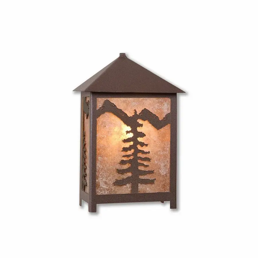 Hudson-Spruce Tree One Light Wall Sconce in Rustic Brown