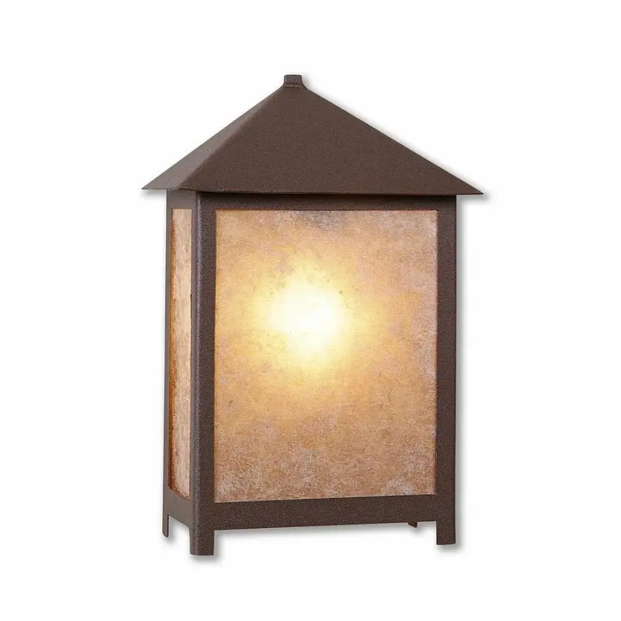 Hudson Rustic Plain One Light Wall Sconce in Rustic Brown