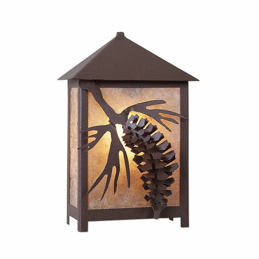 Sehome-Spruce Cone One Light Wall Sconce in Rustic Brown