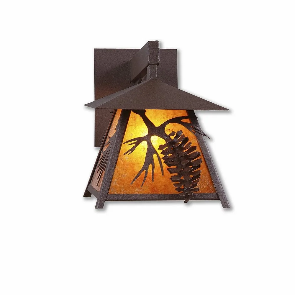 Smoky Mountain-Spruce Cone One Light Wall Sconce in Rustic Brown