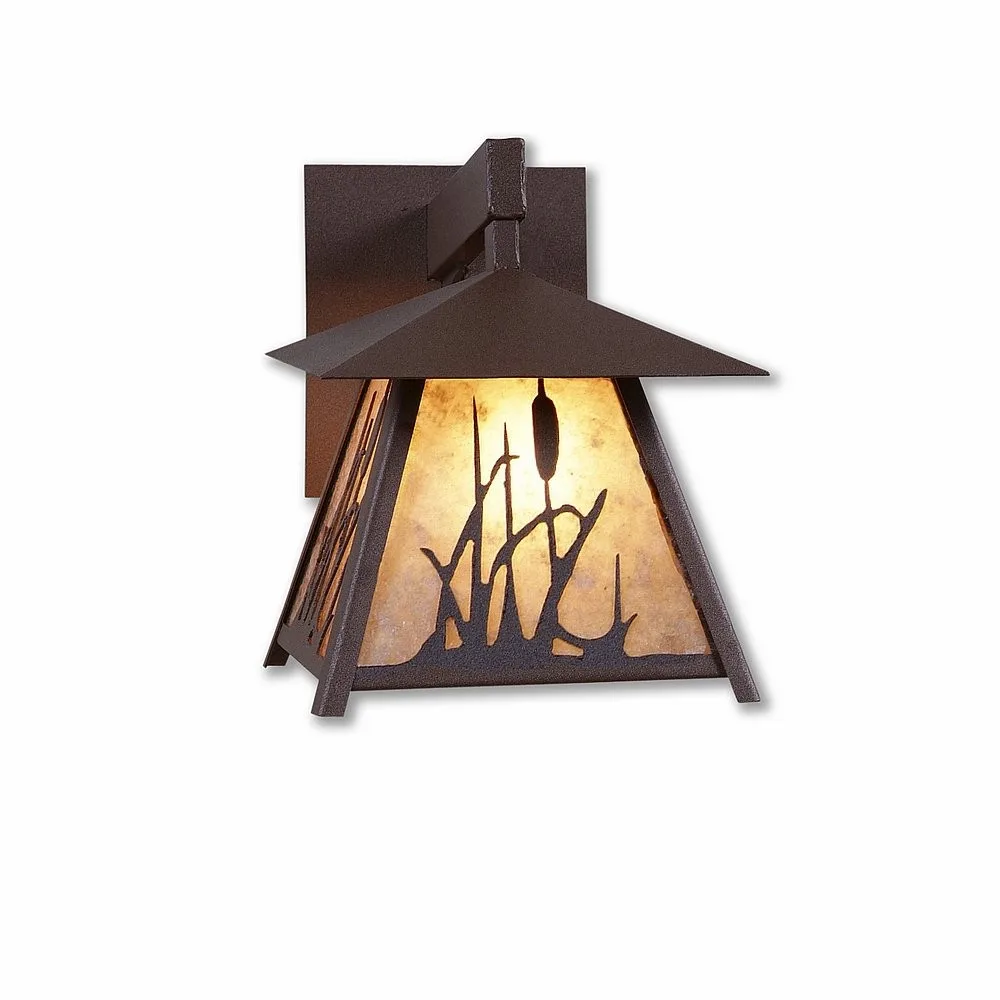 Smoky Mountain-Cattails One Light Wall Sconce in Rustic Brown