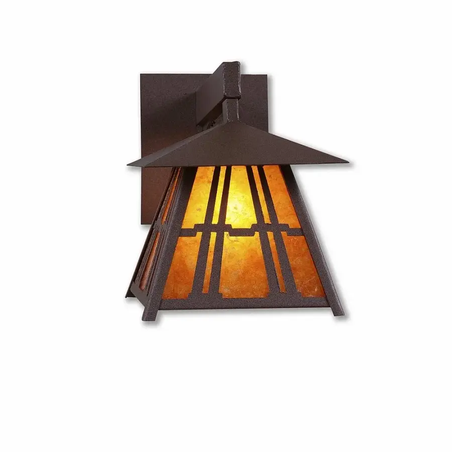 Smoky Mountain Eastlake One Light Wall Sconce in Rustic Brown