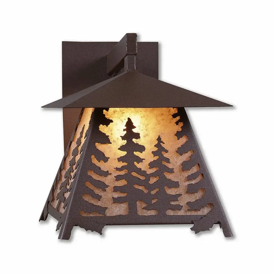 Smoky Mountain Spruce Tree One Light Wall Sconce