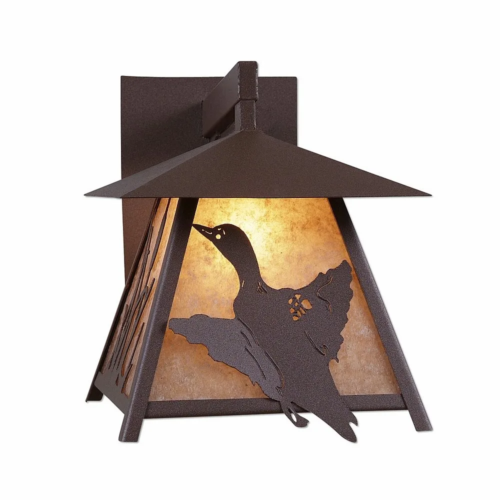 Smoky Mountain-Loon One Light Wall Sconce in Rustic Brown
