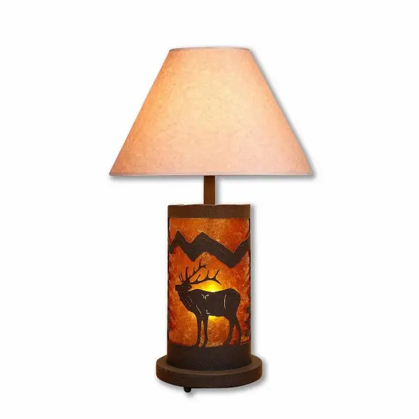 Cascade-Mountain Elk Two Light Table Lamp
