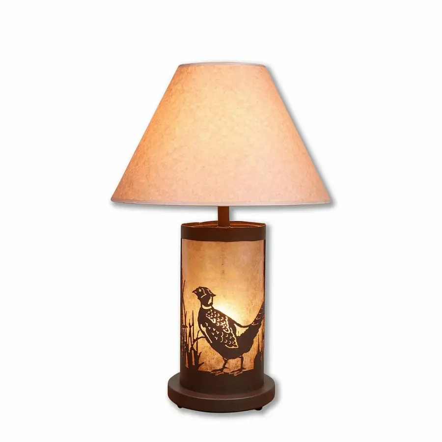Cascade-Pheasant Two Light Table Lamp in Rustic Brown