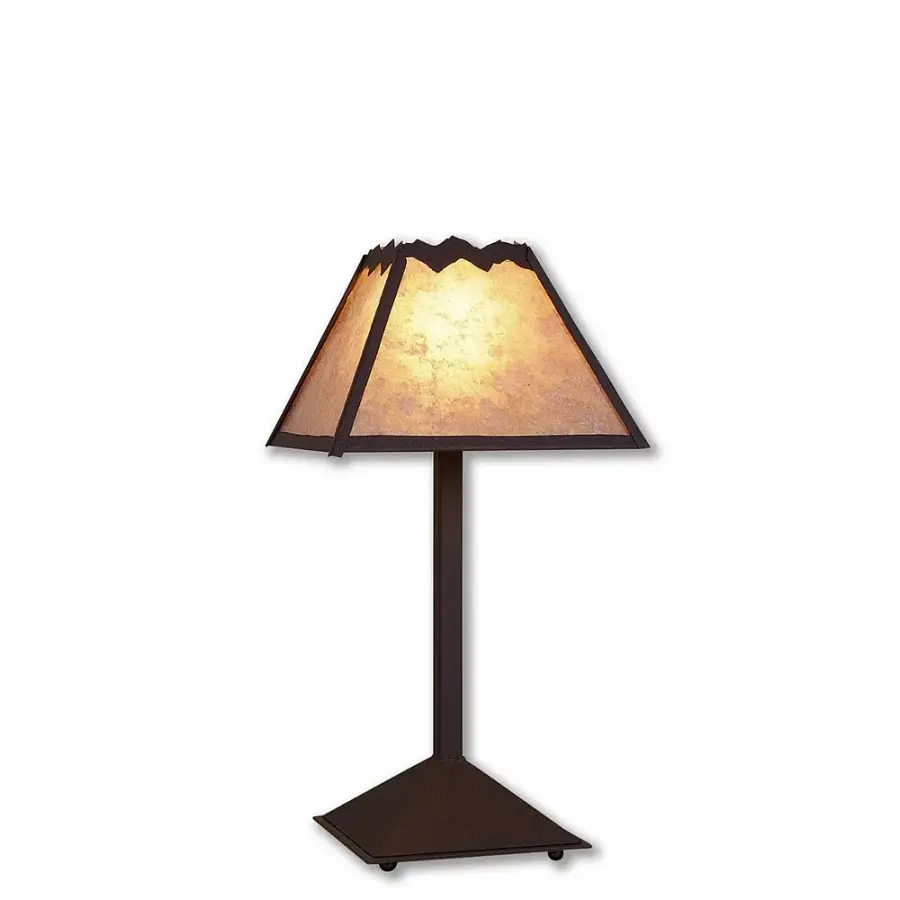 Rocky Mountain Rustic Plain Desk Lamp in Dark Bronze Metallic
