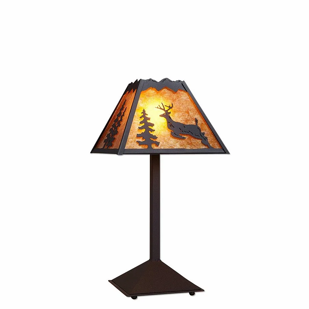 Rocky Mountain-Valley Deer Black Iron One Light Desk Lamp in Black Iron