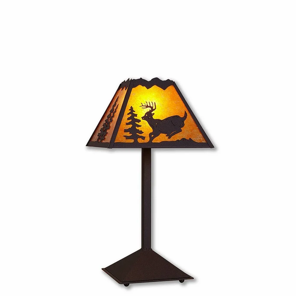 Rocky Mountain-Mountain Deer Dark Bronze Metallic One Light Desk Lamp in Dark Bronze Metallic