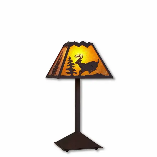 Rocky Mountain Deer Dark Bronze Desk Lamp