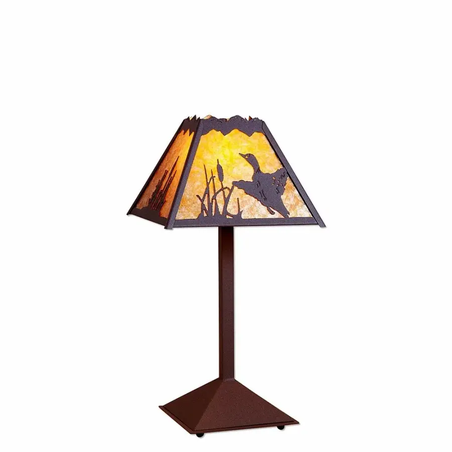 Rocky Mountain Loon One Light Desk Lamp in Rustic Brown