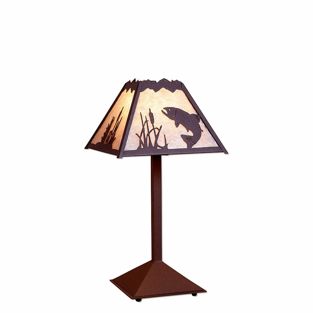 Rocky Mountain-Trout One Light Desk Lamp in Rustic Brown