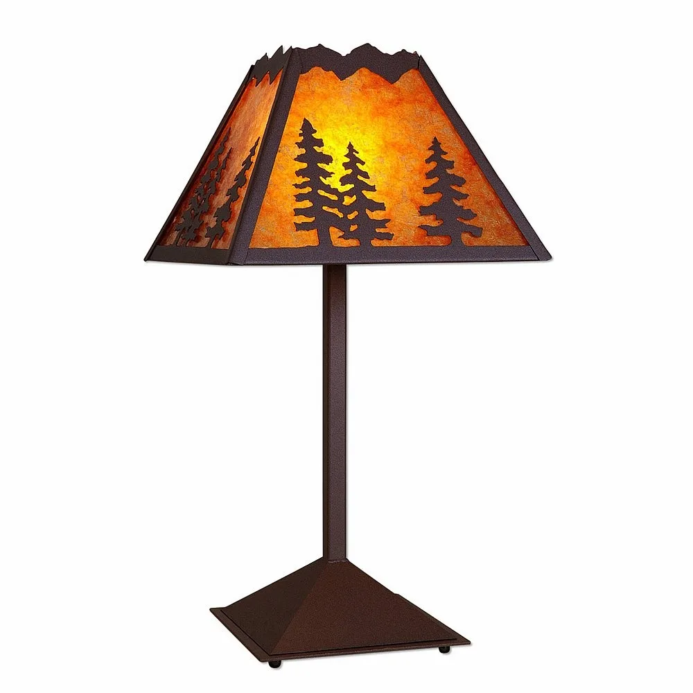 Rocky Mountain-Spruce Tree One Light Table Lamp in Rustic Brown