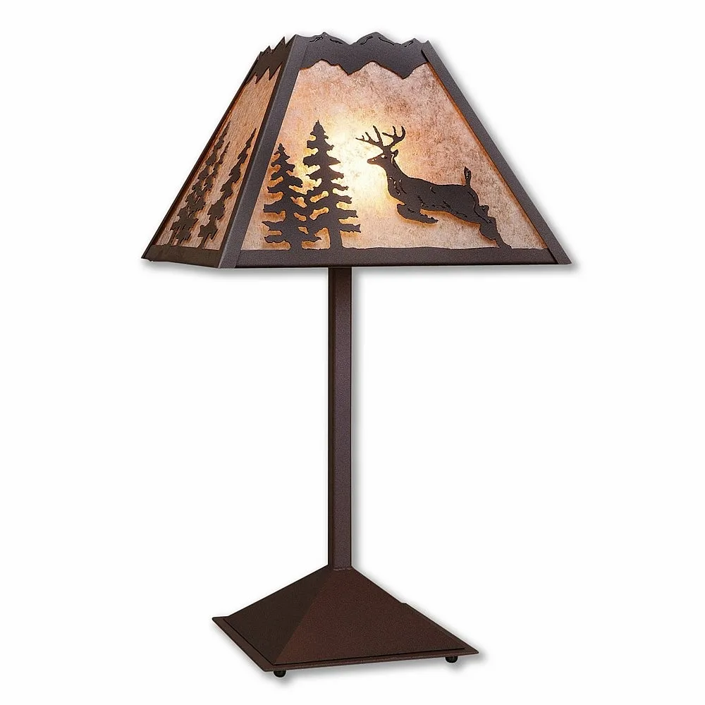Rocky Mountain-Valley Deer Rustic Brown One Light Table Lamp in Rustic Brown