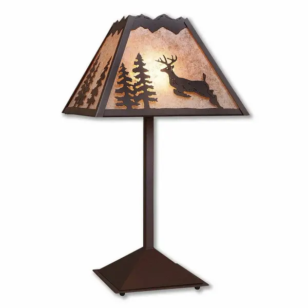 Rocky Mountain Valley Deer Rustic Brown Table Lamp