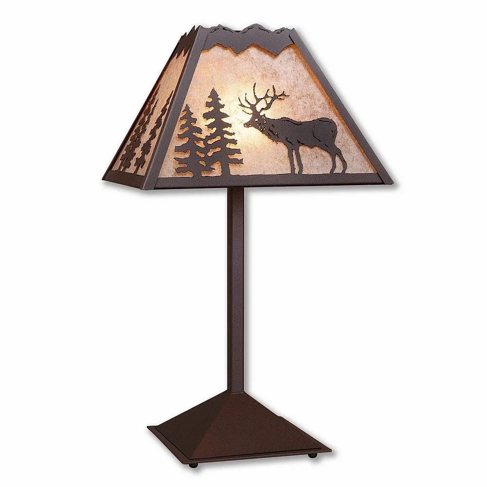 Rocky Mountain-Valley Elk Rustic Brown One Light Table Lamp in Rustic Brown