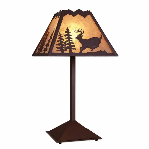 Rocky Mountain Deer Table Lamp in Rustic Brown