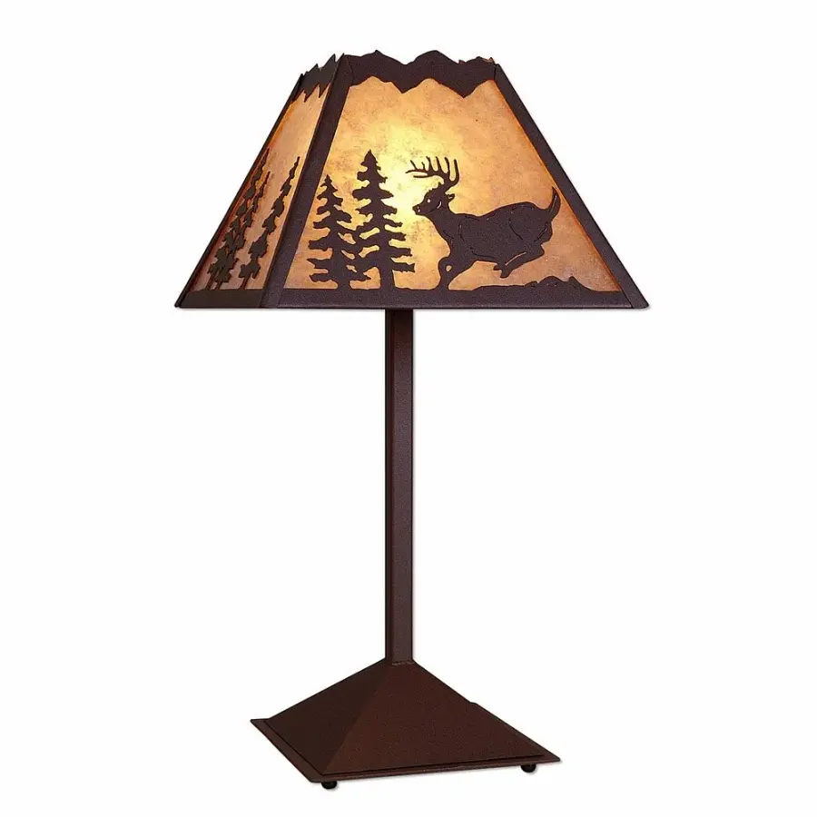Rocky Mountain Deer Table Lamp in Rustic Brown