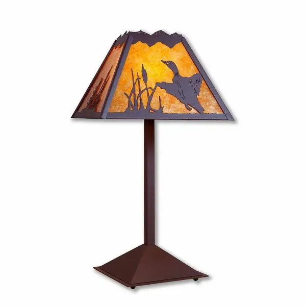 Rocky Mountain Loon Table Lamp in Rustic Brown