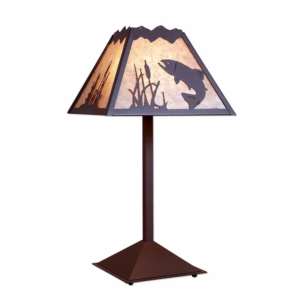 Rocky Mountain-Trout One Light Table Lamp in Rustic Brown