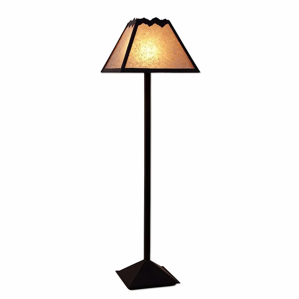 Rocky Mountain-Rustic Plain Black Iron One Light Floor Lamp in Black Iron