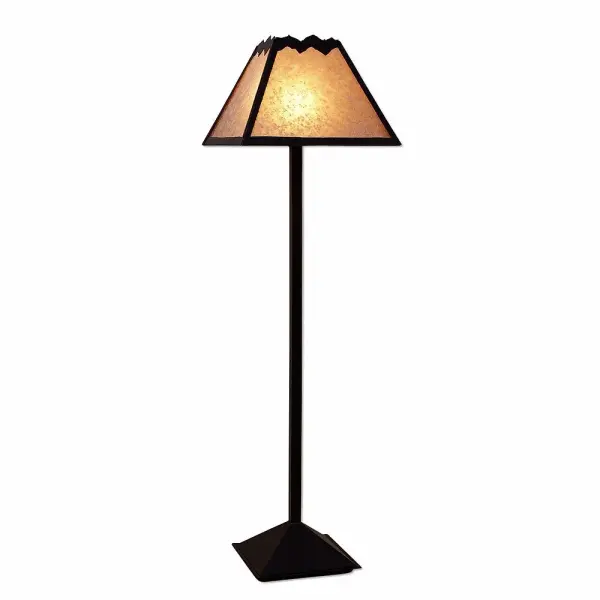Rocky Mountain Rustic Plain Floor Lamp in Black Iron