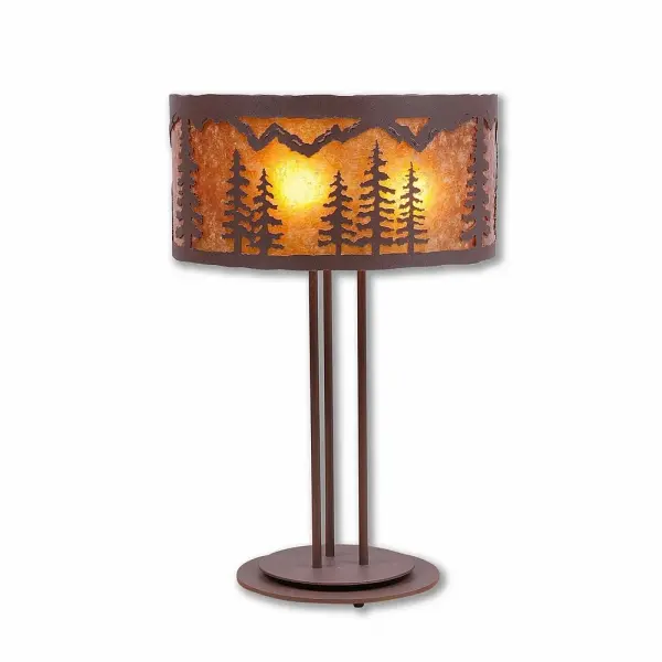 Kincaid Spruce Tree Three Light Desk Lamp