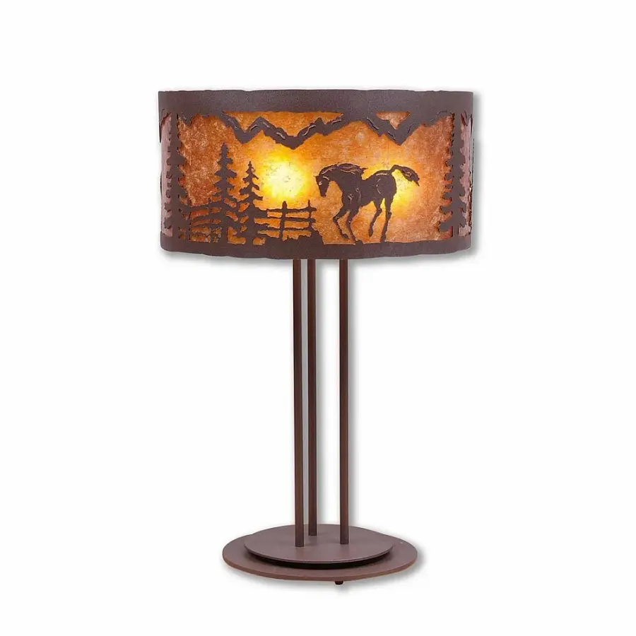 Kincaid-Mountain Horse Three Light Desk Lamp