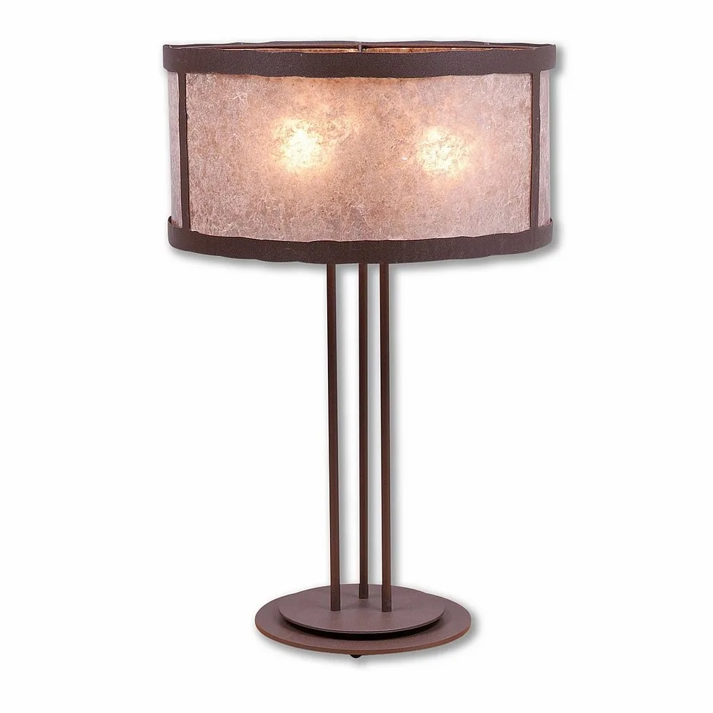Kincaid-Rustic Plain Three Light Table Lamp in Rustic Brown