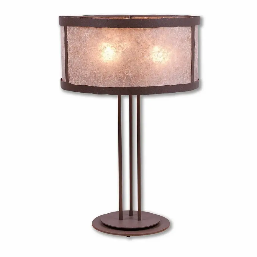 Kincaid Rustic Plain Three Light Table Lamp