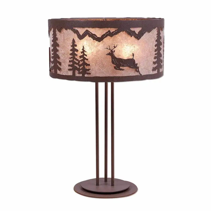 Kincaid-Valley Deer Three Light Table Lamp