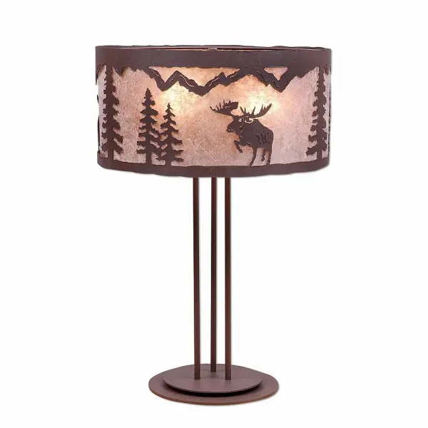 Kincaid Alaska Moose Three Light Table Lamp
